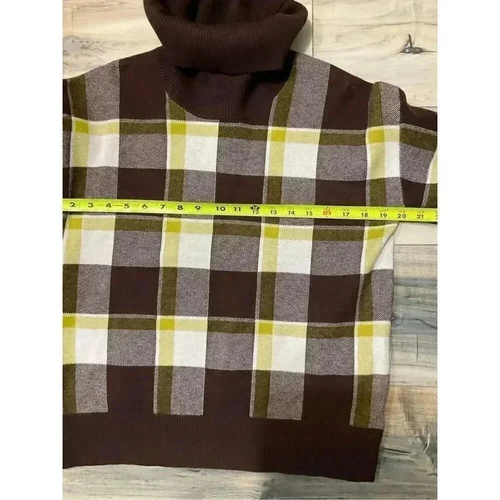 Tahari Plaid Turtleneck Sweater for Women Size Small - Picture 9 of 10